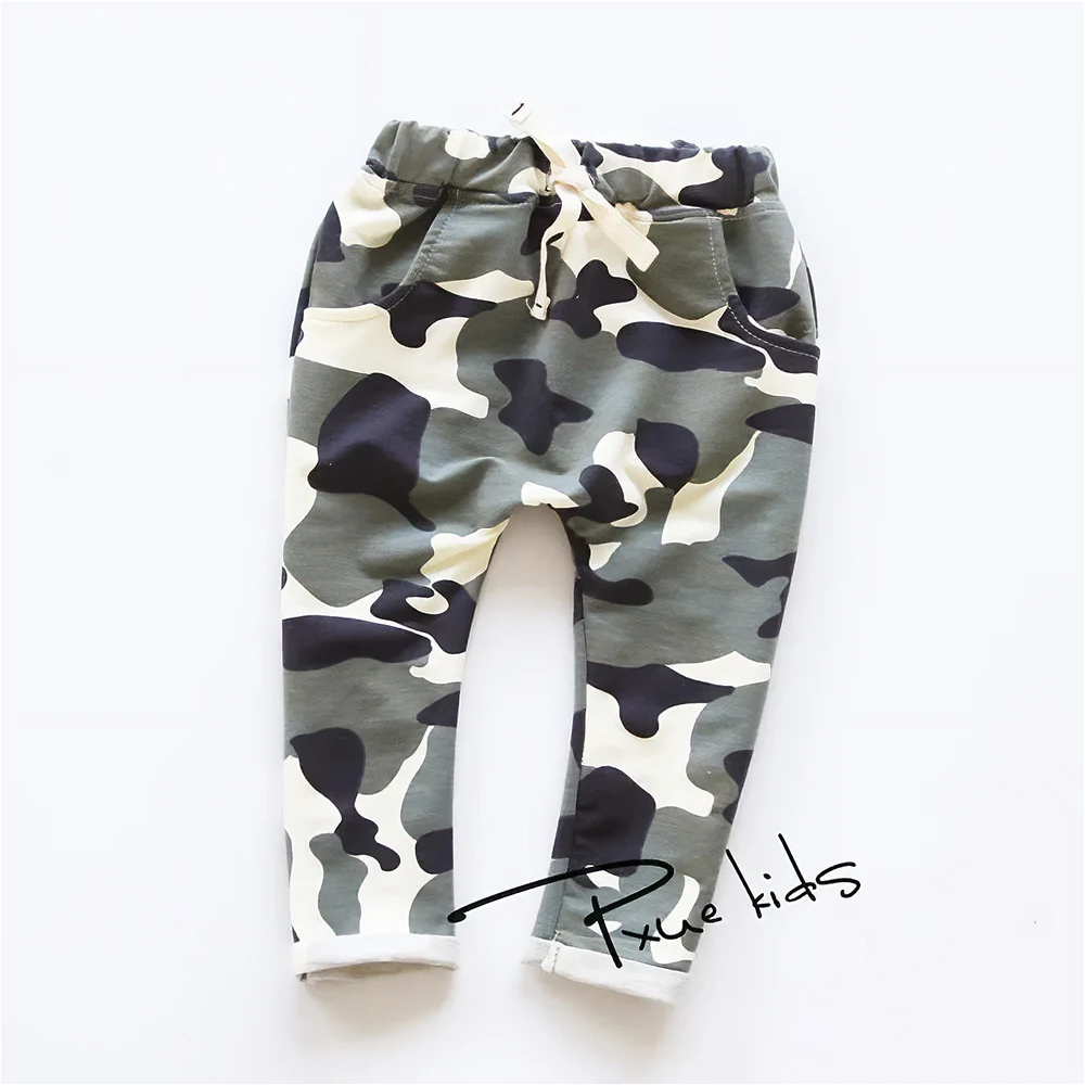 

Jchao Kids Spring Autumn Baby Pants Long Trousers Cotton Camouflage harem pants boy girl Tights Clothing 0-7 Years 80-140CM