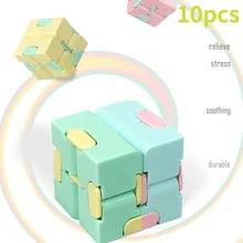

10Pcs Children Adult Decompression Toy Infinity Magic Cube Square Puzzle Toy Relieve Stress Funny Hand Game Four Corner Maze Toy