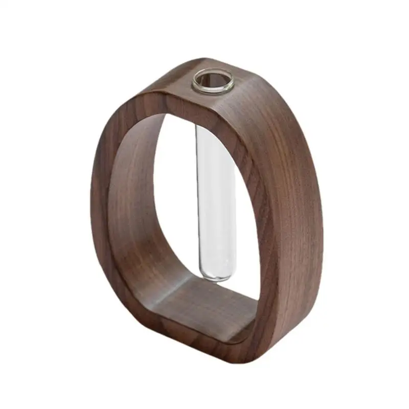 Single Vase Test Tube Plant Holder Glass Tabletop Vase Wooden Vase Transparent Flower Arrangement Art Glass Vase for Home
Single Vase Test Tube Plant Holder Glass Tabletop Vase Wooden Vase Transparent Flower Arrangement Art Glass Vase for Home