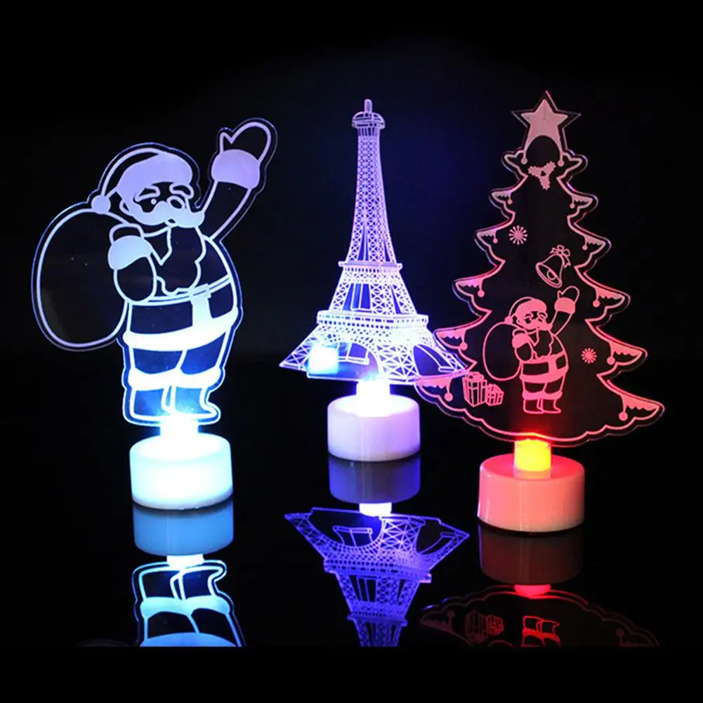 Colorful Acrylic Night Light Led Ornaments Lamp Snowman Christmas Tree Led Home Festival Decorative Lights Party Supplies
Colorful Acrylic Night Light Led Ornaments Lamp Snowman Christmas Tree Led Home Festival Decorative Lights Party Supplies