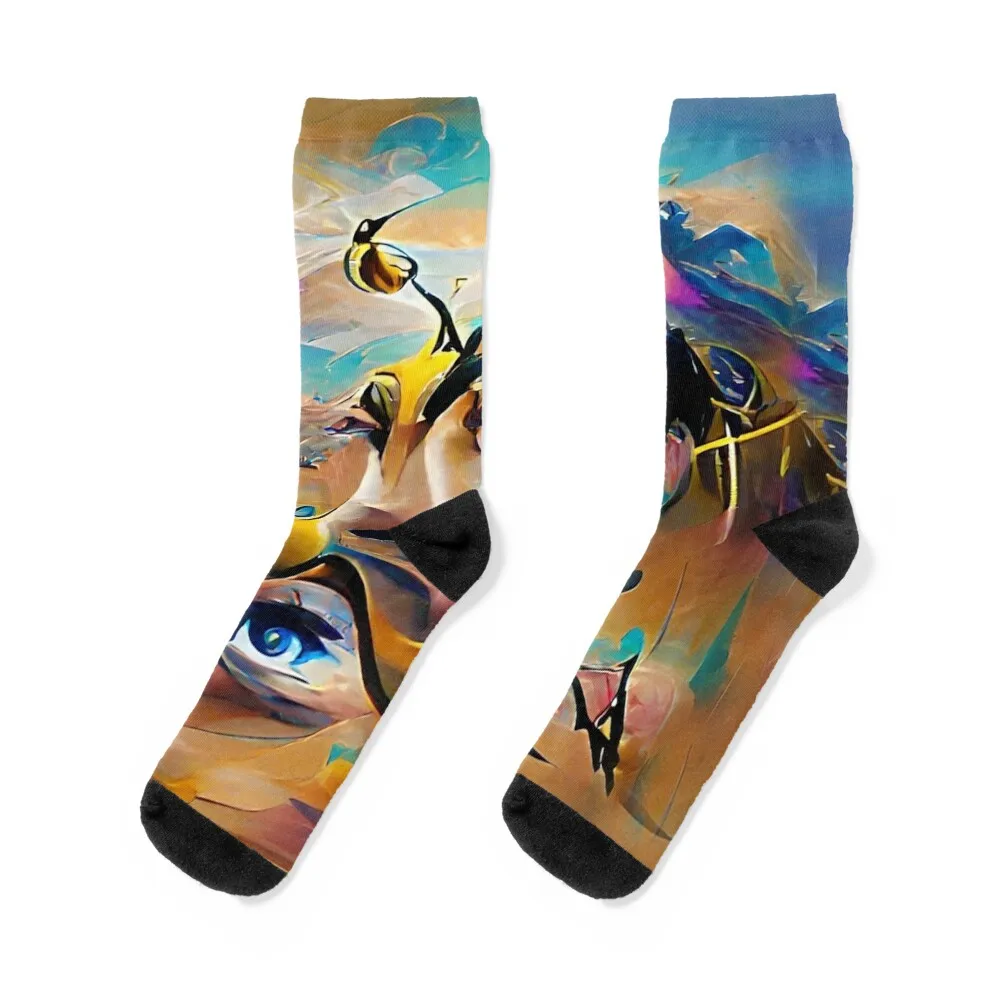 

Salvador Dali Tribute - Surreal - Surrealist - Dali Socks summer soccer anti-slip Designer Man Socks Women's