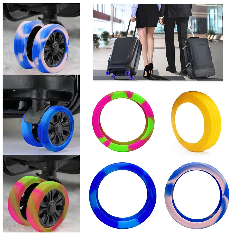 

4pcs Luggage Wheels Protector Silicone Wheels Cover for Most Luggage Suitcase Reduce Noise Travel Luggage Accessories Wholesale
