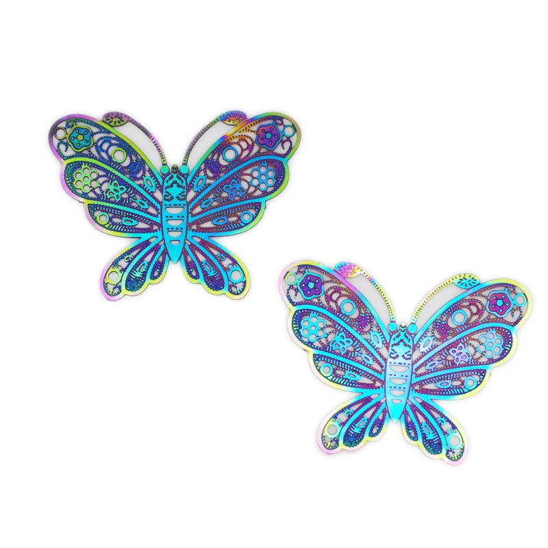 6PC NEW Stainless Steels Rainbow Gradient Color Butterfly Shape Charms Pendant For DIY Jewelry Earring Necklace Making Crafts
6PC NEW Stainless Steels Rainbow Gradient Color Butterfly Shape Charms Pendant For DIY Jewelry Earring Necklace Making Crafts