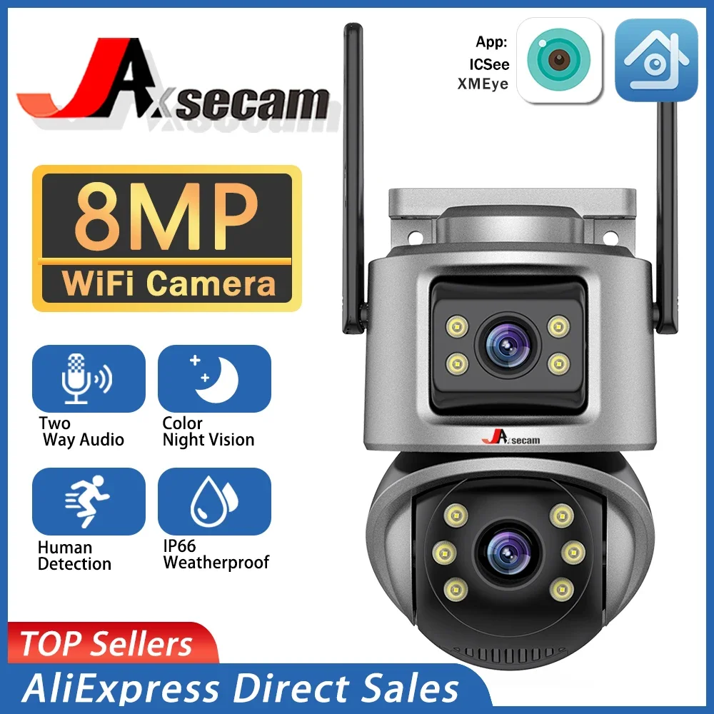 8MP 4K PTZ IP Camera 8x Zoom Dual Lens Human Detect AI Auto Tracking CCTV Camera Outdoor CCTV WIFI Video Surveillance IP Camera
8MP 4K PTZ IP Camera 8x Zoom Dual Lens Human Detect AI Auto Tracking CCTV Camera Outdoor CCTV WIFI Video Surveillance IP Camera