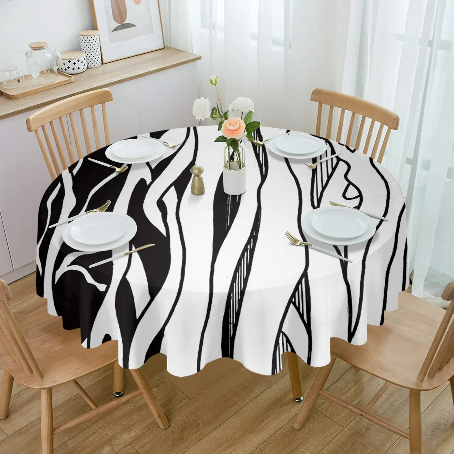 Line Art Minimalist Texture Waterproof Tablecloth Tea Table Decoration Round Table Cover for Kitchen Wedding Home Dining Room
Line Art Minimalist Texture Waterproof Tablecloth Tea Table Decoration Round Table Cover for Kitchen Wedding Home Dining Room