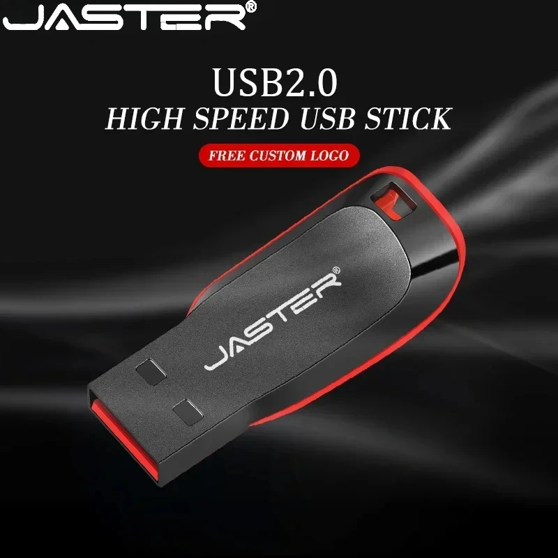 

JASTER Black Red USB Flash Drives 128GB Free Custom Logo Pen Drive 64GB High Speed Memory Stick 32GB Free Key Chain U Disk 16GB