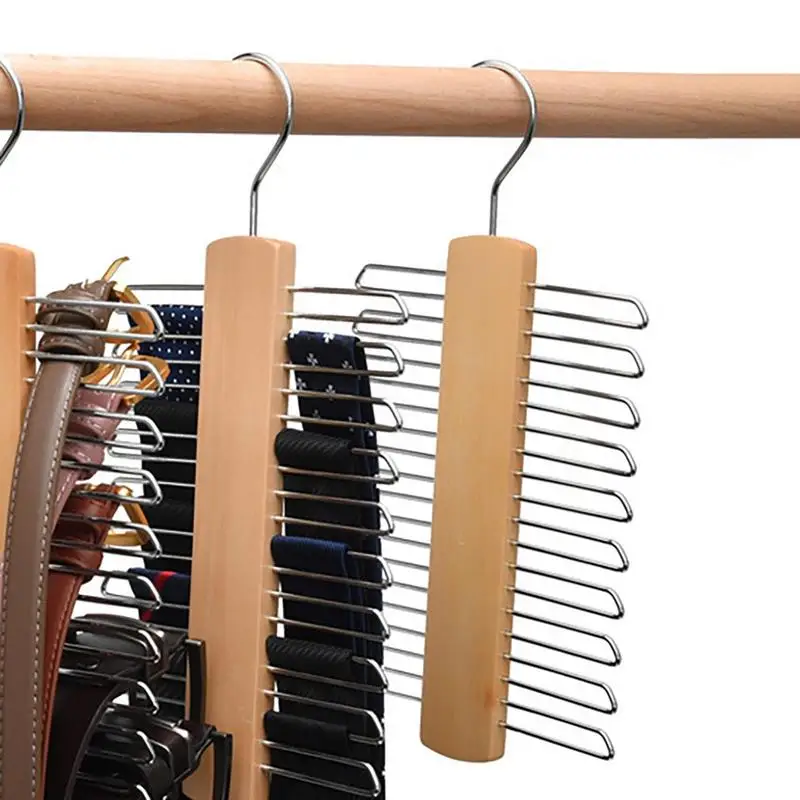 Tie Rack Hanger Multi-functional Hanger For Clothes 1pc Adjustable Closet Organizer Space Saving Solid Wood Trouser Storage Rack
Tie Rack Hanger Multi-functional Hanger For Clothes 1pc Adjustable Closet Organizer Space Saving Solid Wood Trouser Storage Rack