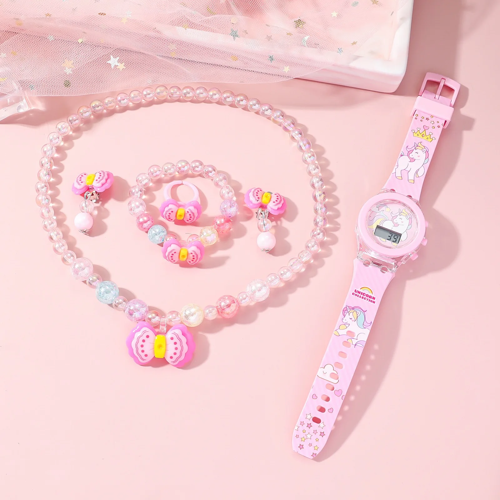 Best Christmas Gift for Children Cartoon Smartwatch with Bracelet Necklace Earrings Sets Kids Watch
Best Christmas Gift for Children Cartoon Smartwatch with Bracelet Necklace Earrings Sets Kids Watch
