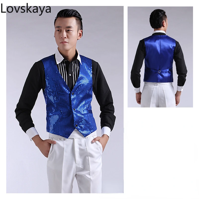 New Male Host Rave Festival Outfit Hair Sequined Vest Choral Performances Costumes Vest
New Male Host Rave Festival Outfit Hair Sequined Vest Choral Performances Costumes Vest