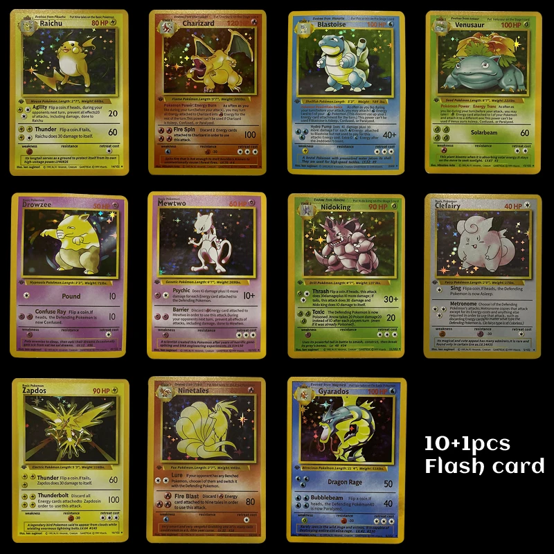 10 шт./компл. 1996, первое издание, «сделай сам», Покемон, карточка, Charizard blastise Venusaur, Боевая карта, игровая коллекция карт, Подарочные игрушки
10 шт./компл. 1996, первое издание, «сделай сам», Покемон, карточка, Charizard blastise Venusaur, Боевая карта, игровая коллекция карт, Подарочные игрушки