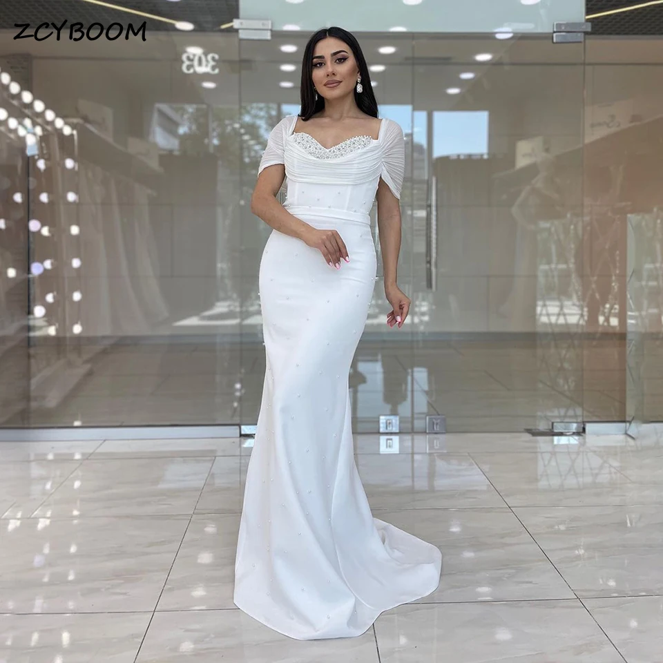 Luxury White Sparkling Pearls Beading Mermaid Evening Dresses 2023 Sweetheart Arabic Dubai Women Formal Party Dress Prom Gowns
Luxury White Sparkling Pearls Beading Mermaid Evening Dresses 2023 Sweetheart Arabic Dubai Women Formal Party Dress Prom Gowns