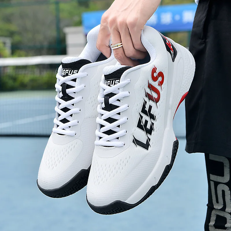 

LEFUS Big Logo Pro Badminton Sneakers Mesh Sports Shoes Oxfords Comfortable Breathable Non-slip Lightweight Sports Tennis Shoes