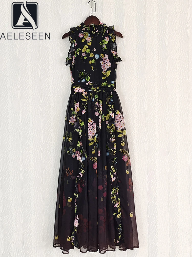 AELESEEN Bohemian Summer Long Dress Women's Sleeveless Ruffled Floral Print High Waist Elegant Holiday Chiffon Female Party
AELESEEN Bohemian Summer Long Dress Women's Sleeveless Ruffled Floral Print High Waist Elegant Holiday Chiffon Female Party