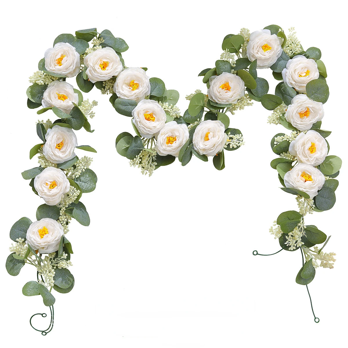 

2M Silk Artificial Rose Vine Hanging Flowers for Wall Decoration Rattan Fake Plant Leaves Garland Party Wedding Home Decoration