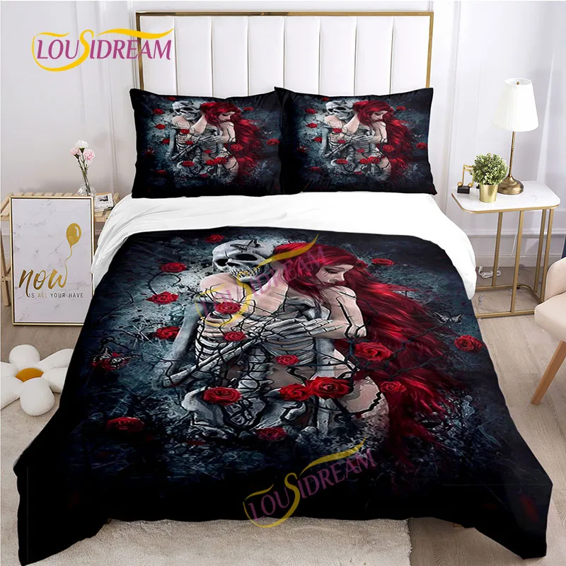 3D customizable bedding set Halloween horror skull family quilt cover pillowcase oversized family pillowcase quilt cover on bed
3D customizable bedding set Halloween horror skull family quilt cover pillowcase oversized family pillowcase quilt cover on bed