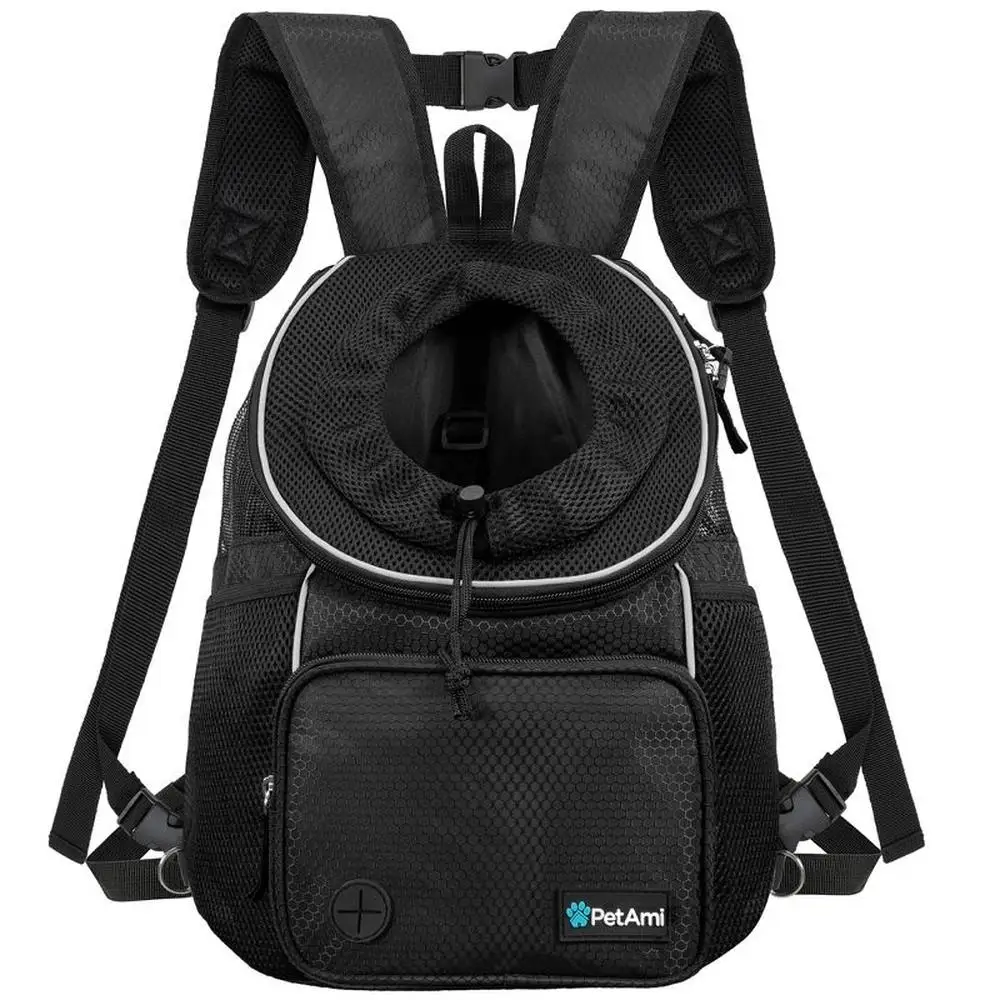 

Adjustable Front Dog Pet Carrier Backpack Chest Bag with Ventilation Hiking Camping Travel Ideal Small Dogs or Cats Poop Bag