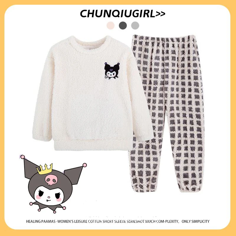 Kawaii Sanrioed Kuromi Cinnamoroll Pochacco My Melody Cartoon Autumn and Winter Child Flannel Thicken Pajamas Girl Tracksuit
Kawaii Sanrioed Kuromi Cinnamoroll Pochacco My Melody Cartoon Autumn and Winter Child Flannel Thicken Pajamas Girl Tracksuit
