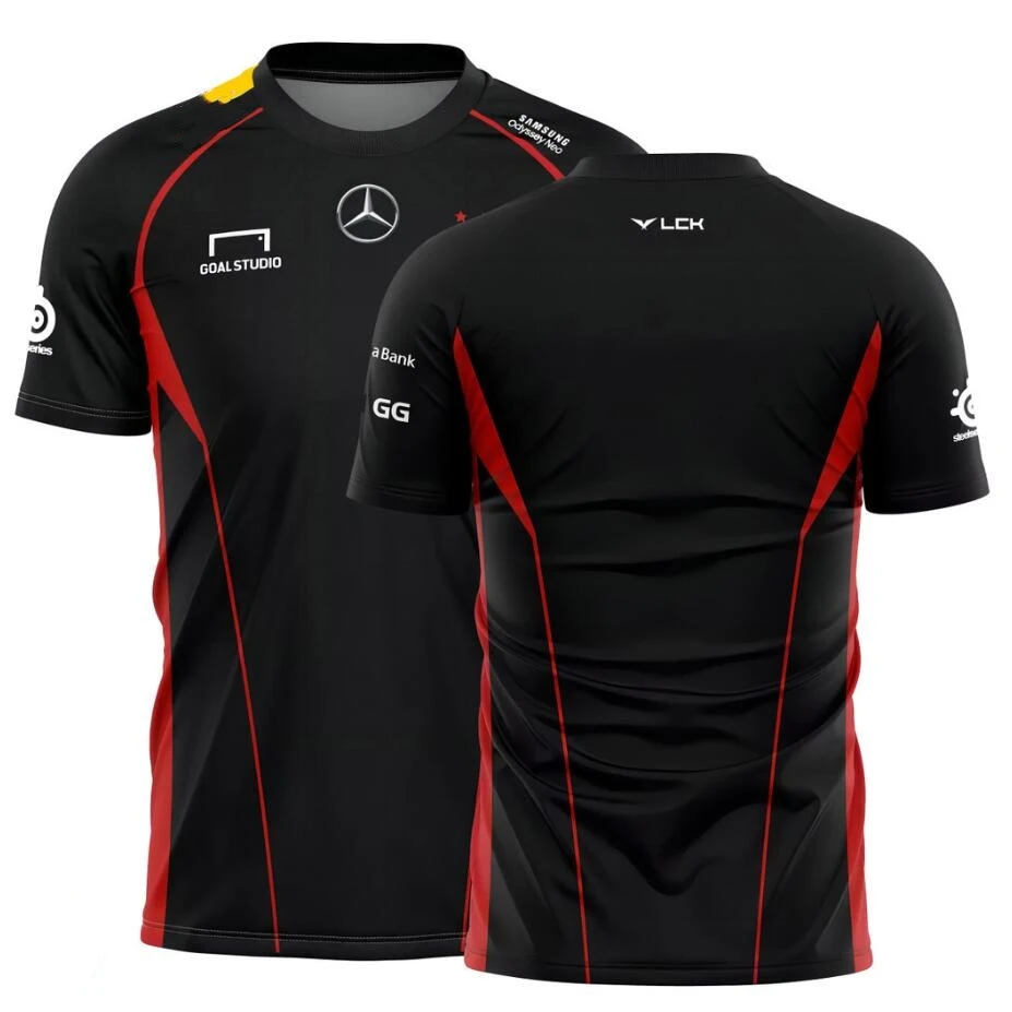 

2024 T1 Uniform Jersey LCK T1 FAKER Uniform T-shirt Keria Gumayusi Oner Zues Team Uniform Jersey SKT T1 Esports Shirt Fan Tees