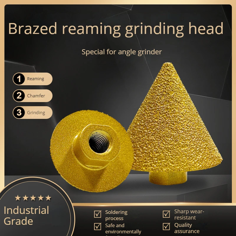 

Vacuum Brazed Quartz Edge Grinding Wheel Diamond Beveling Chamfer Milling Bits Tile Cutter Ceramic Crowns Hole Saw Drill Marble