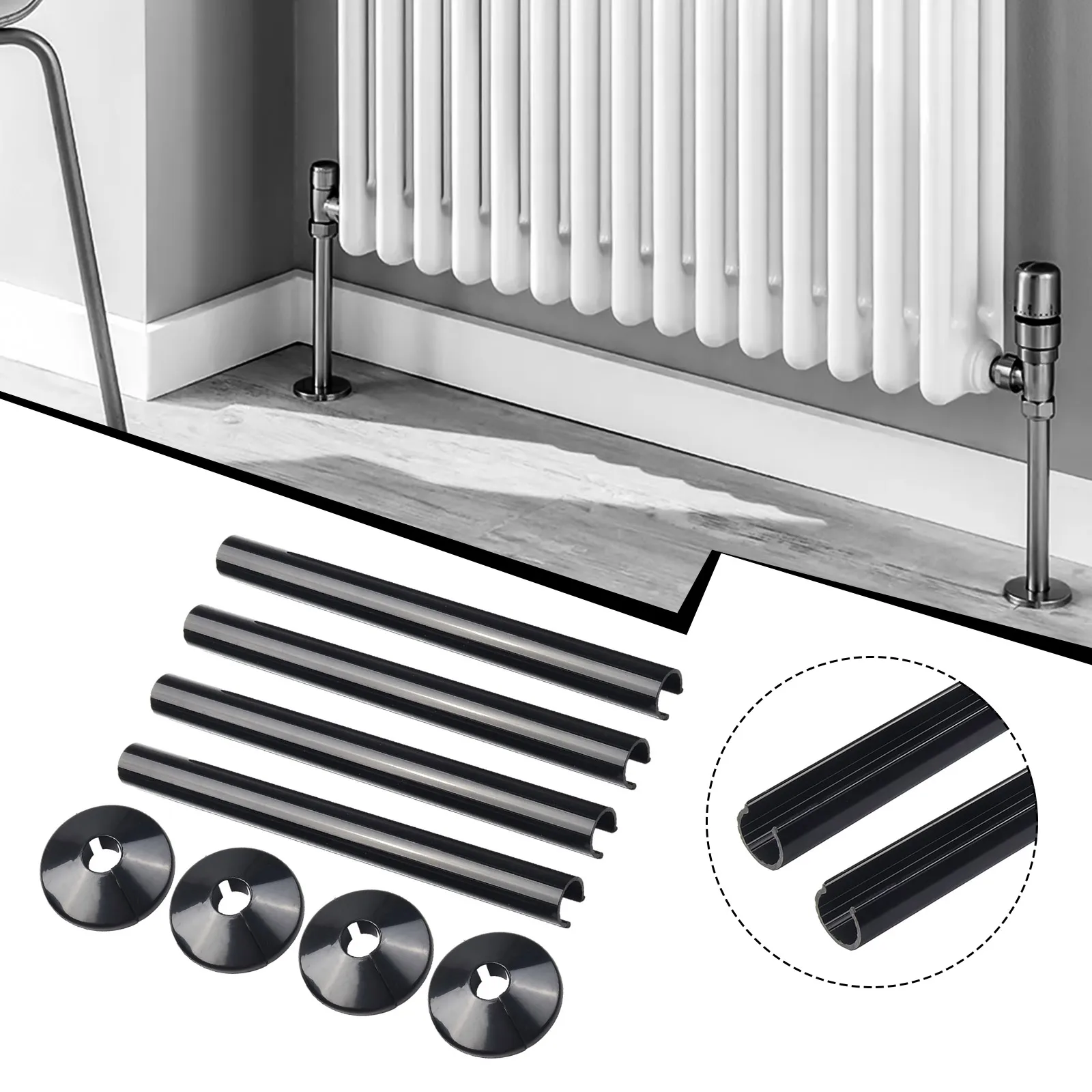 Say Goodbye to Imperfect Radiator Pipes Enhance Your Home with 8pcs Chrome Effect Pipe Covers and Collars for 15mm Pipes
Say Goodbye to Imperfect Radiator Pipes Enhance Your Home with 8pcs Chrome Effect Pipe Covers and Collars for 15mm Pipes