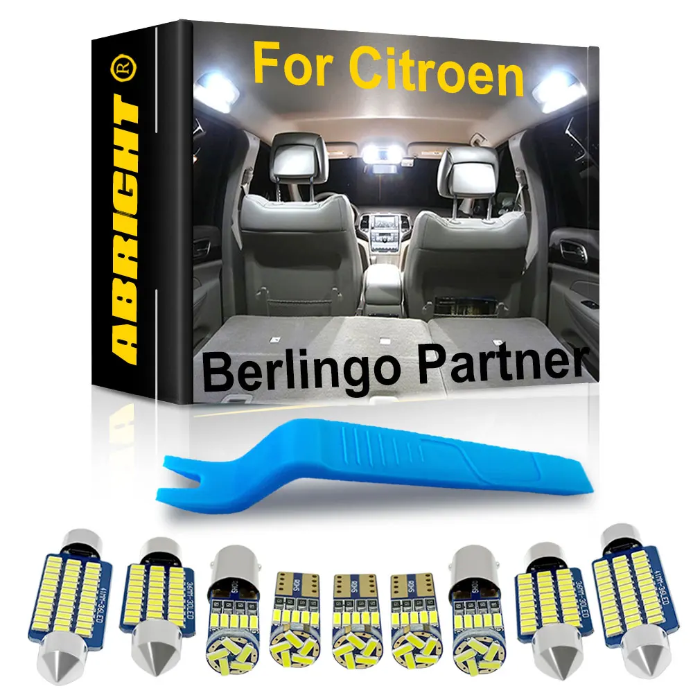 

Car Interior Light LED For Citroen Berlingo 1 2 3 For Peugeot Partner MK1 MK2 MK3 1996-2021 Accessories Canbus Lamp Auto Parts