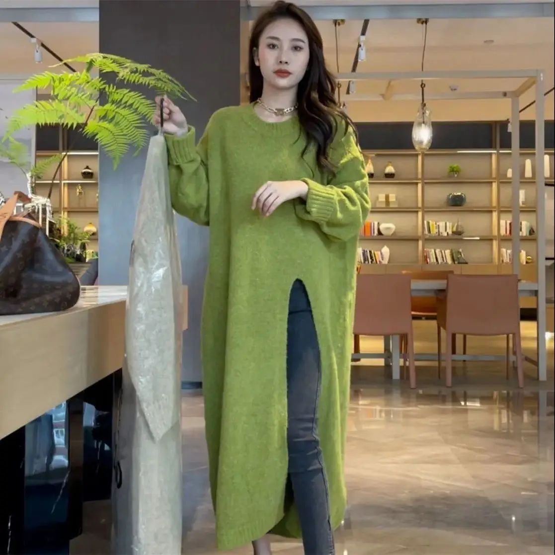 Autumn Winter Women Round Neck Sweater Dress Long Sleeve Loose Knitted Dress Female Dress Ladies Pullovers Dress Vestidos U73
Autumn Winter Women Round Neck Sweater Dress Long Sleeve Loose Knitted Dress Female Dress Ladies Pullovers Dress Vestidos U73