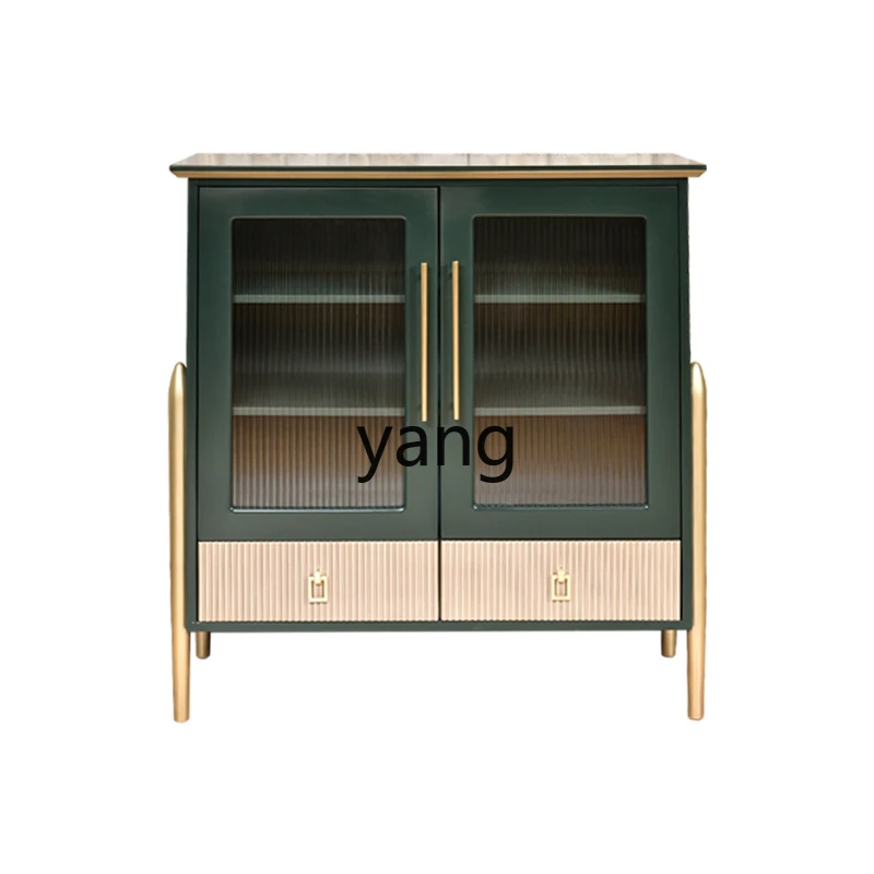 

Yhl Glass Cabinet Light Luxury Sideboard Cabinet Solid Wood Tea Cabinet Multi-Functional