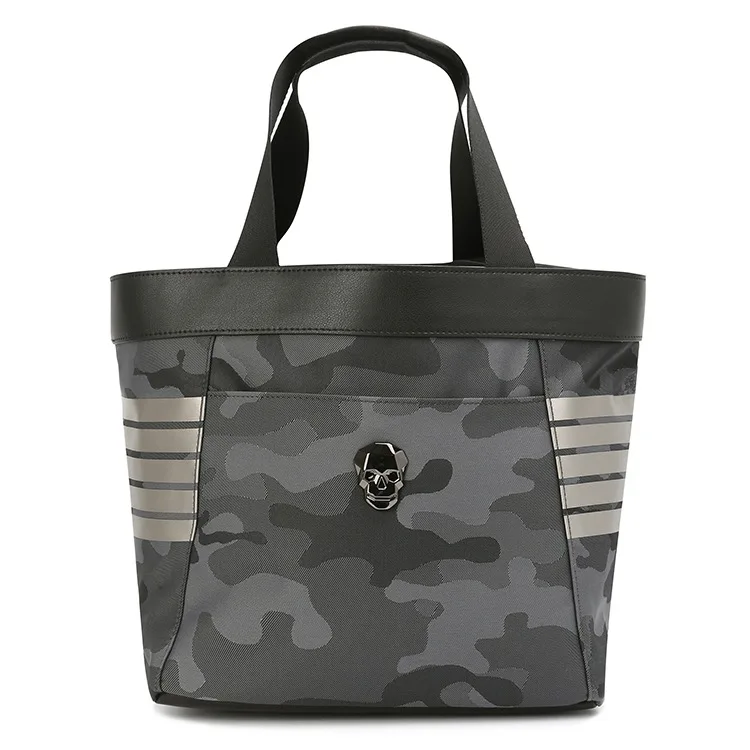 

Новинка 2024, камуфляжная женская сумка для путешествий, сумка для гольфа из искусственной кожи с рисунком черепа, вместительная сумка для гольфа