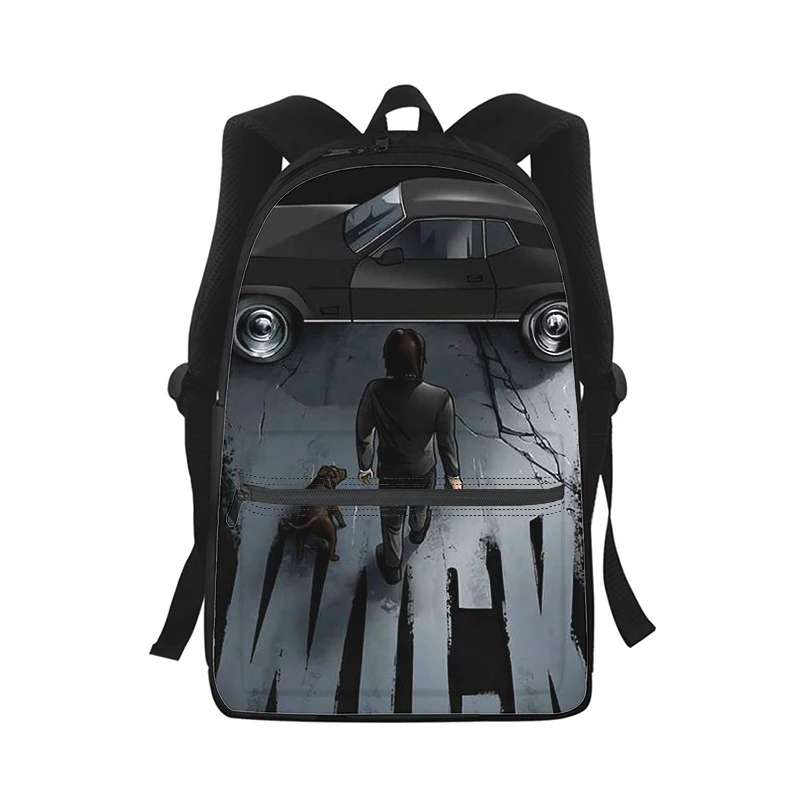

Рюкзак Джон фитиль для мужчин и женщин, модная школьная сумка с 3D принтом для студентов, детский дорожный ранец на плечо
