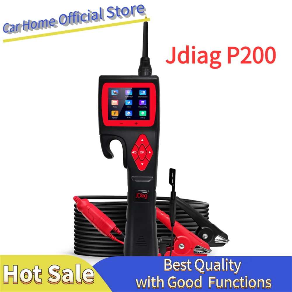 Jdiag P200 Car Circuit Analyzer 12V 24V Diagnostic Tool Smart Hook Vehicle Electrical System Battery Tester Detector Multimeter 
Jdiag P200 Car Circuit Analyzer 12V 24V Diagnostic Tool Smart Hook Vehicle Electrical System Battery Tester Detector Multimeter