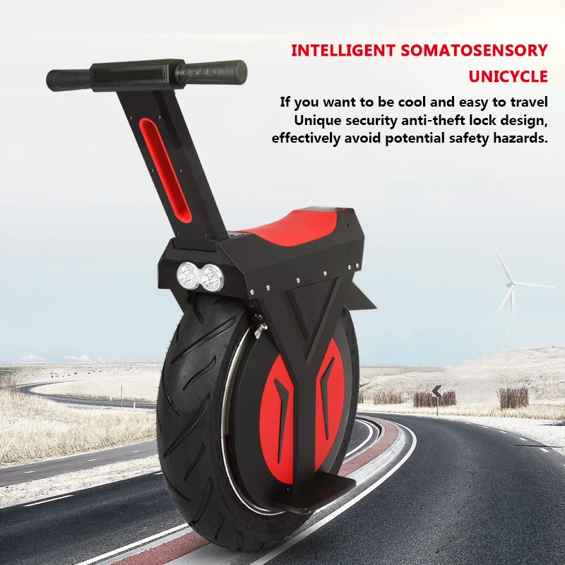 

Mileage 60km Electric Unicycle One Wheel Balancing Unicycle Electric Scooter Self Balance Electric Scooter 500W Lithium Battery