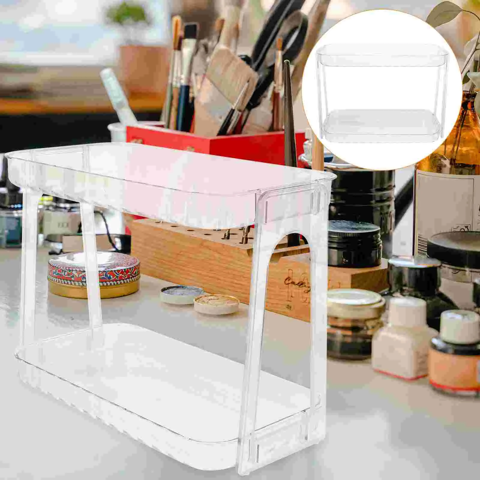 Transparent Bathroom Shelves 2 Tier Storage Shelf Rack Organizer Racks Vanity Kitchen Desk Countertop Makeup
Transparent Bathroom Shelves 2 Tier Storage Shelf Rack Organizer Racks Vanity Kitchen Desk Countertop Makeup