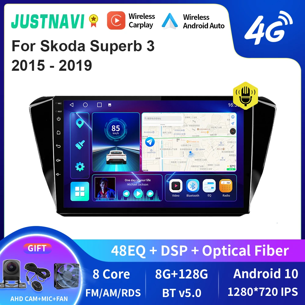 JUSTNAVI QT10 беспроводной CarPlay Android авто радио для Skoda Superb 3 2015 - 2019 стерео автомобильный мультимедийный видеоплеер GPS DVD DSP
JUSTNAVI QT10 беспроводной CarPlay Android авто радио для Skoda Superb 3 2015 - 2019 стерео автомобильный мультимедийный видеоплеер GPS DVD DSP