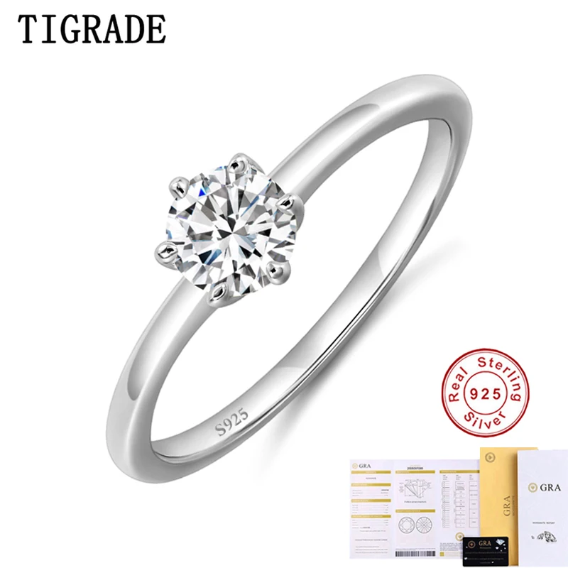 Tigrade Real Moissanite Wedding Rings 0.5 Carat D Color With Certificate For Women Solid 925 Sterling Silver Rings
Tigrade Real Moissanite Wedding Rings 0.5 Carat D Color With Certificate For Women Solid 925 Sterling Silver Rings