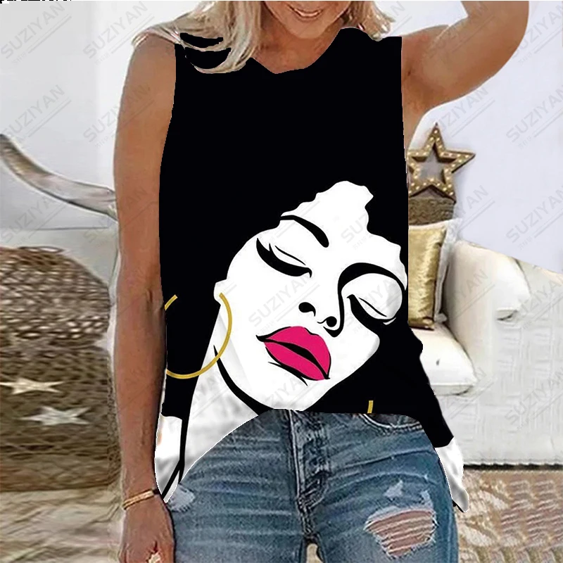 Fashion New Loose Style Women's Sweetheart T-shirt 3D Printing Casual Large Summer Beauty Oil Painting Tank Top Sleeveless
Fashion New Loose Style Women's Sweetheart T-shirt 3D Printing Casual Large Summer Beauty Oil Painting Tank Top Sleeveless