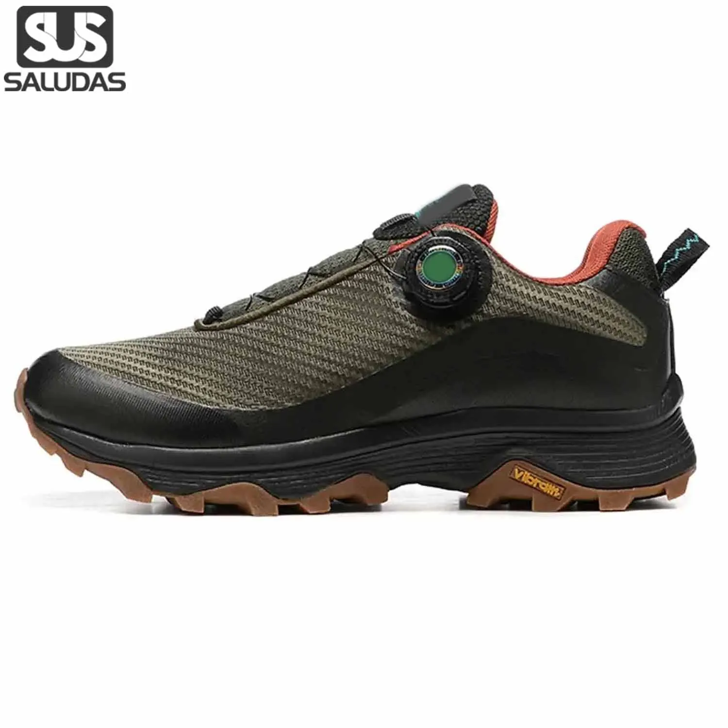 

SALUDAS Hiking Shoes Men Outdoor Trail Trekking Shoes Breathable Non-slip Knob Climbing Sneakers Camping Trip Mountain Sneakers