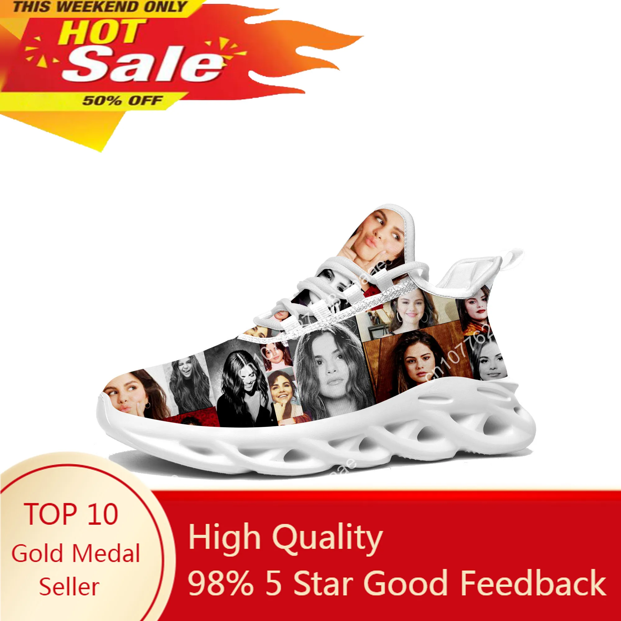 Selena Gomez Flats Sneakers Mens Womens Sports Running Shoes High Quality Sneaker Customization Shoe Lace Up Mesh Footwea White
Selena Gomez Flats Sneakers Mens Womens Sports Running Shoes High Quality Sneaker Customization Shoe Lace Up Mesh Footwea White