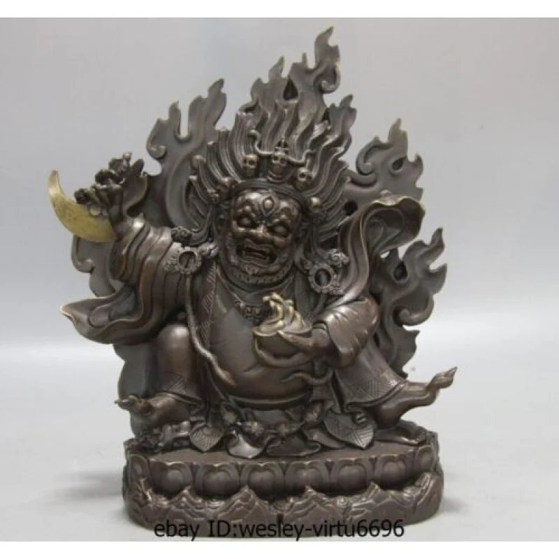 Tibet Buddhism Temple Bronze Copper Mahakala Vajra Vajrapani Buddha God Statue
Tibet Buddhism Temple Bronze Copper Mahakala Vajra Vajrapani Buddha God Statue
