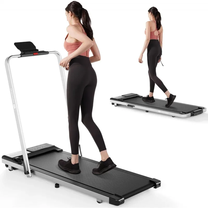 

3 in 1 Folding Treadmills for Home, 3.0HP Powerful and Quiet Under Desk Treadmill, 300 lbs Capacity Foldable Walking Pad with Re