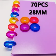 70PCS28MM transparent jelly color binding ring plastic binding plate loose-leaf notebook love mushroom hole binding supplies
70PCS28MM transparent jelly color binding ring plastic binding plate loose-leaf notebook love mushroom hole binding supplies
