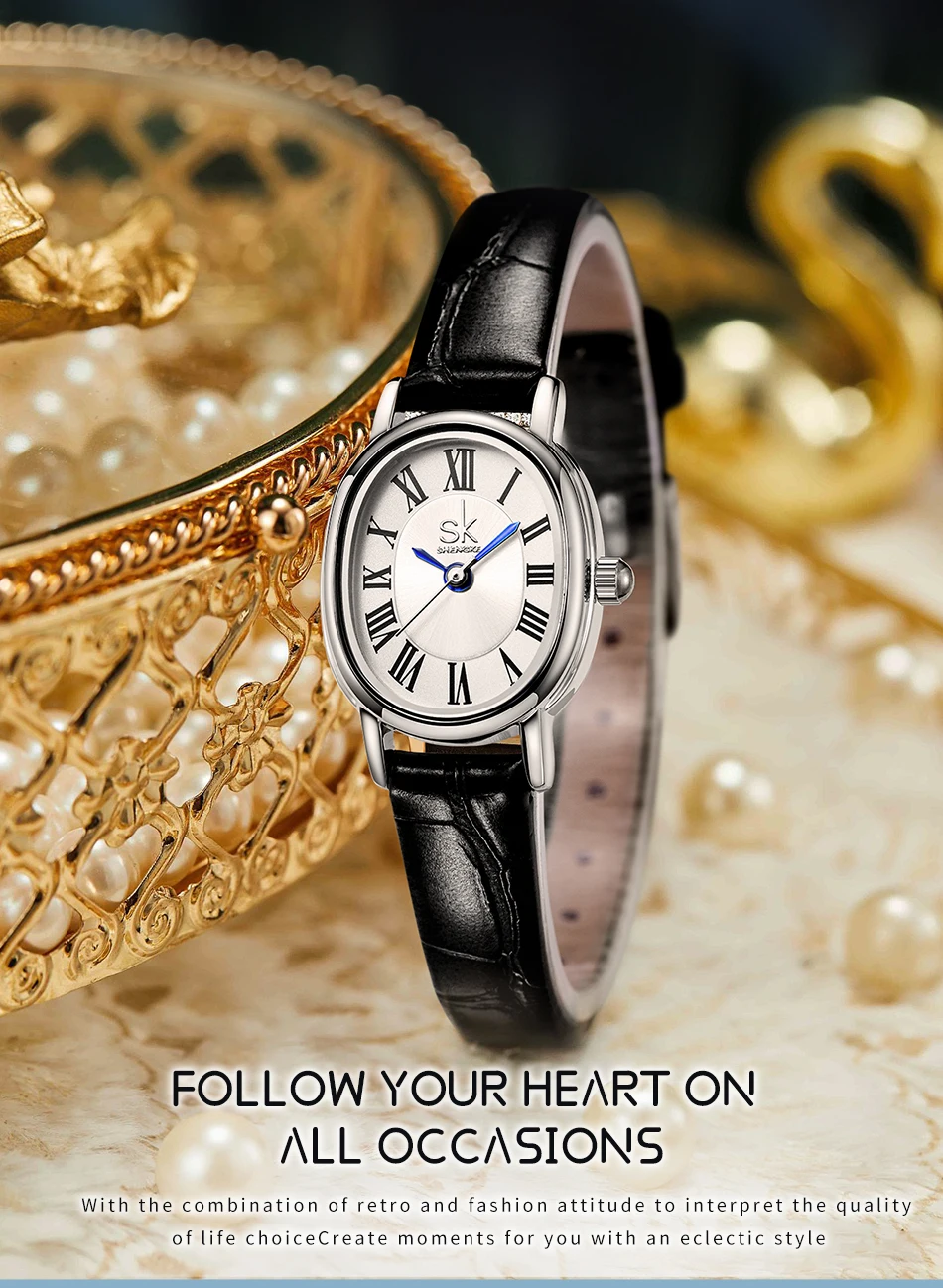 Shengke SK Elegant Woman Quartz Wristwatches Alloy Clock Buckle 3Bar Waterproof Fashion Casual Ladies Leather Watch Montre Femme Shengke SK Elegant Woman Quartz Wristwatches Alloy Clock Buckle 3Bar Waterproof Fashion Casual Ladies Leather Watch Montre Femme