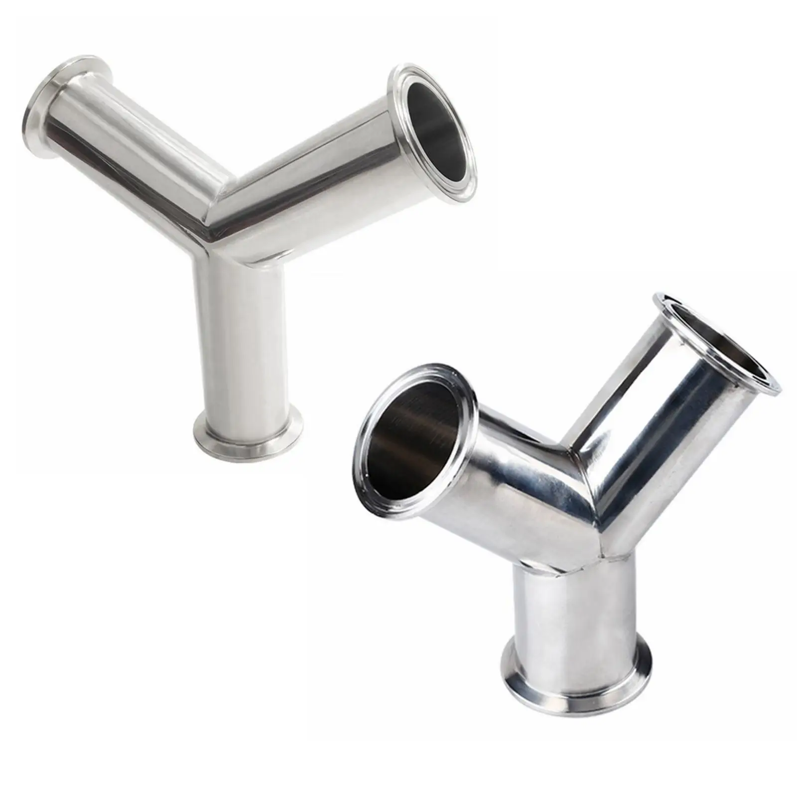 

Ferrule O.D 50.5mm 64mm 77.5mm 91mm 106mm 119mm Tri Clamp Equal 3 Ways Y 304 Stainless Steel Sanitary Ferrule Pipe Fitting