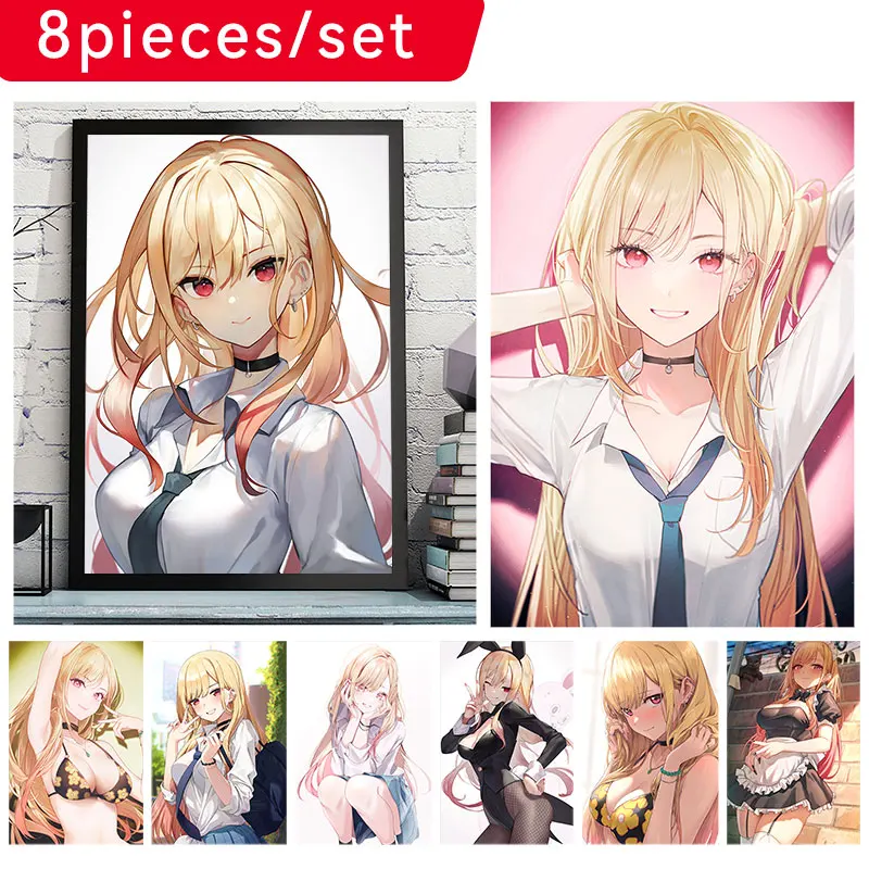 

Anime Posters My Dress-Up Darling DIY Home Decor Painting Comic Theme Bar Wall Stickers Hot Animation White Coated Paper Posters