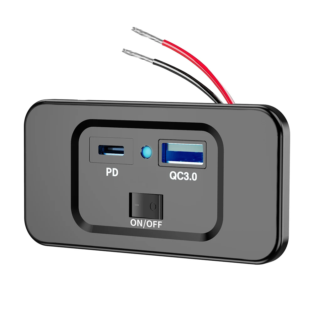 Dual USB PD QC3.0 Car Charger Socket Boat RV Fast Charging Outlet LED Power Adapter Panel 36W DC12V-24V
Dual USB PD QC3.0 Car Charger Socket Boat RV Fast Charging Outlet LED Power Adapter Panel 36W DC12V-24V
