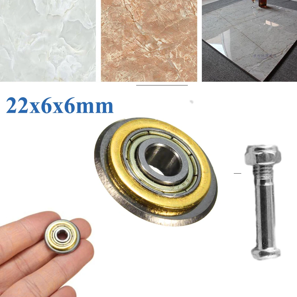 Metal Alloy Manual Ceramic Tile Cutting Wheel Knife Blade 22*6*6mm Rotary Bearing Wheel Cutter Replacement Parts Accessories
Metal Alloy Manual Ceramic Tile Cutting Wheel Knife Blade 22*6*6mm Rotary Bearing Wheel Cutter Replacement Parts Accessories