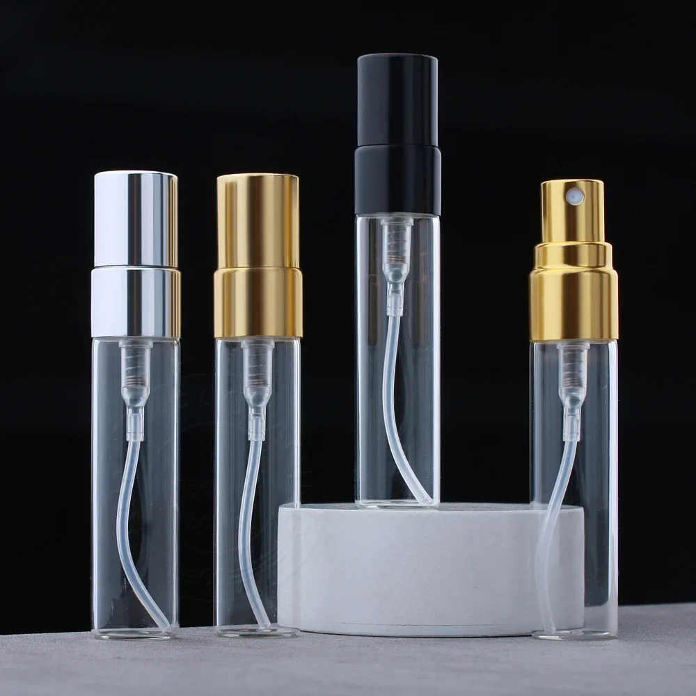 

50pcs/lot 2/3/5/10ml Perfume Bottle Empty Mini Spray Atomizer Container Portable Glass Cosmetic Containers for Travel Refillable