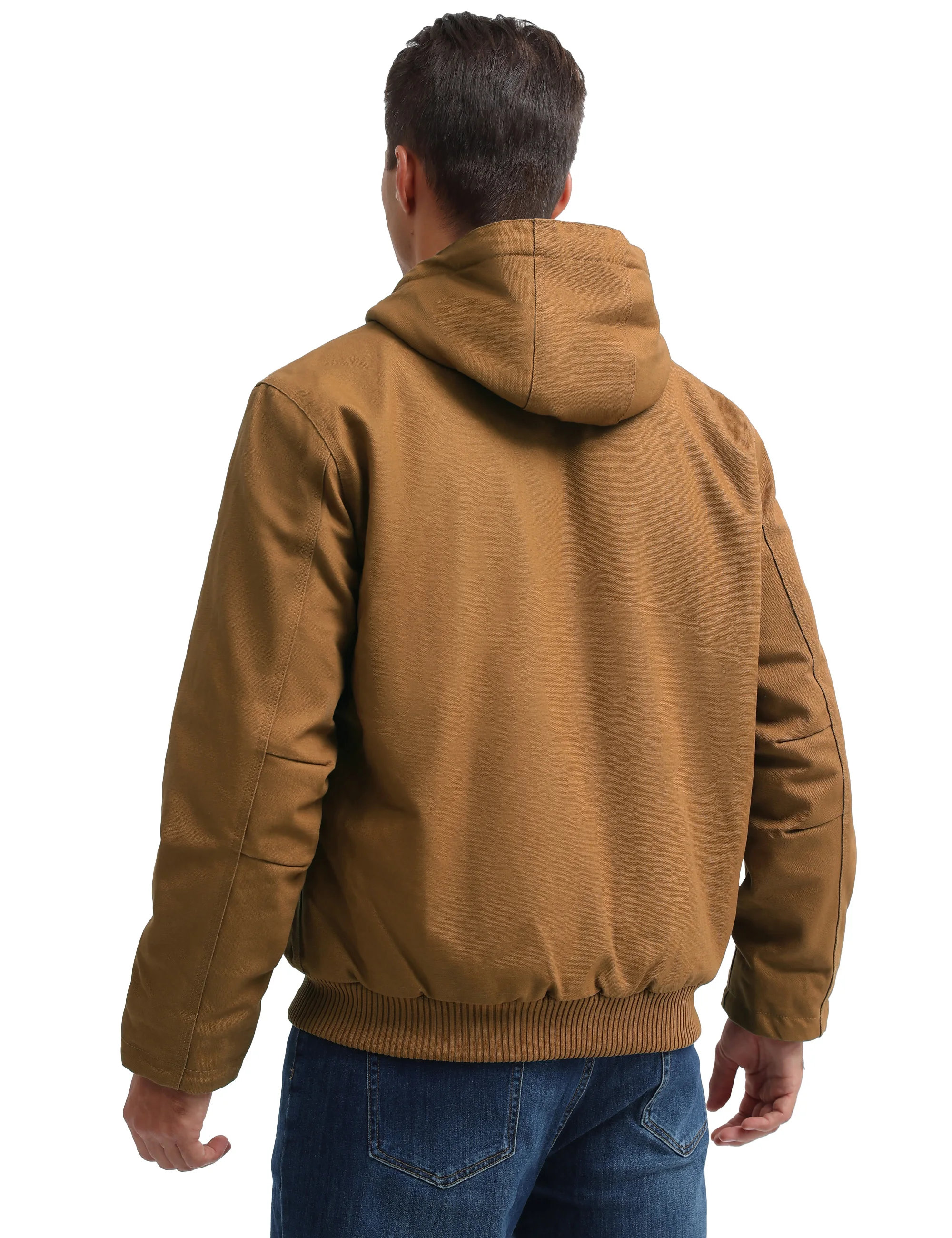 TACVASEN الشتاء العمل شيربا معزول سترة الرجال صوف مبطن الثقيلة Canva سترة طارد المياه مع هوديي القطن TACVASEN الشتاء العمل شيربا معزول سترة الرجال صوف مبطن الثقيلة Canva سترة طارد المياه مع هوديي القطن