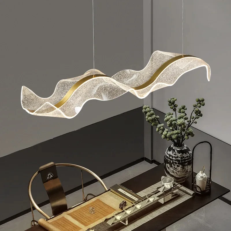Wave Led Pendant Lamps Acrylic Gold for Table Dining Room Kitchen Office Chandelier Home Decor Lighting Fixture CX603PC
Wave Led Pendant Lamps Acrylic Gold for Table Dining Room Kitchen Office Chandelier Home Decor Lighting Fixture CX603PC