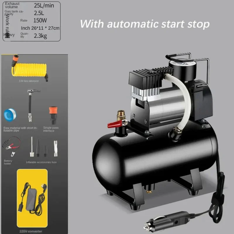 Portable dual cylinder pump car tire inflator 12V 220V silent oil-air compressor automatic start stop
Portable dual cylinder pump car tire inflator 12V 220V silent oil-air compressor automatic start stop