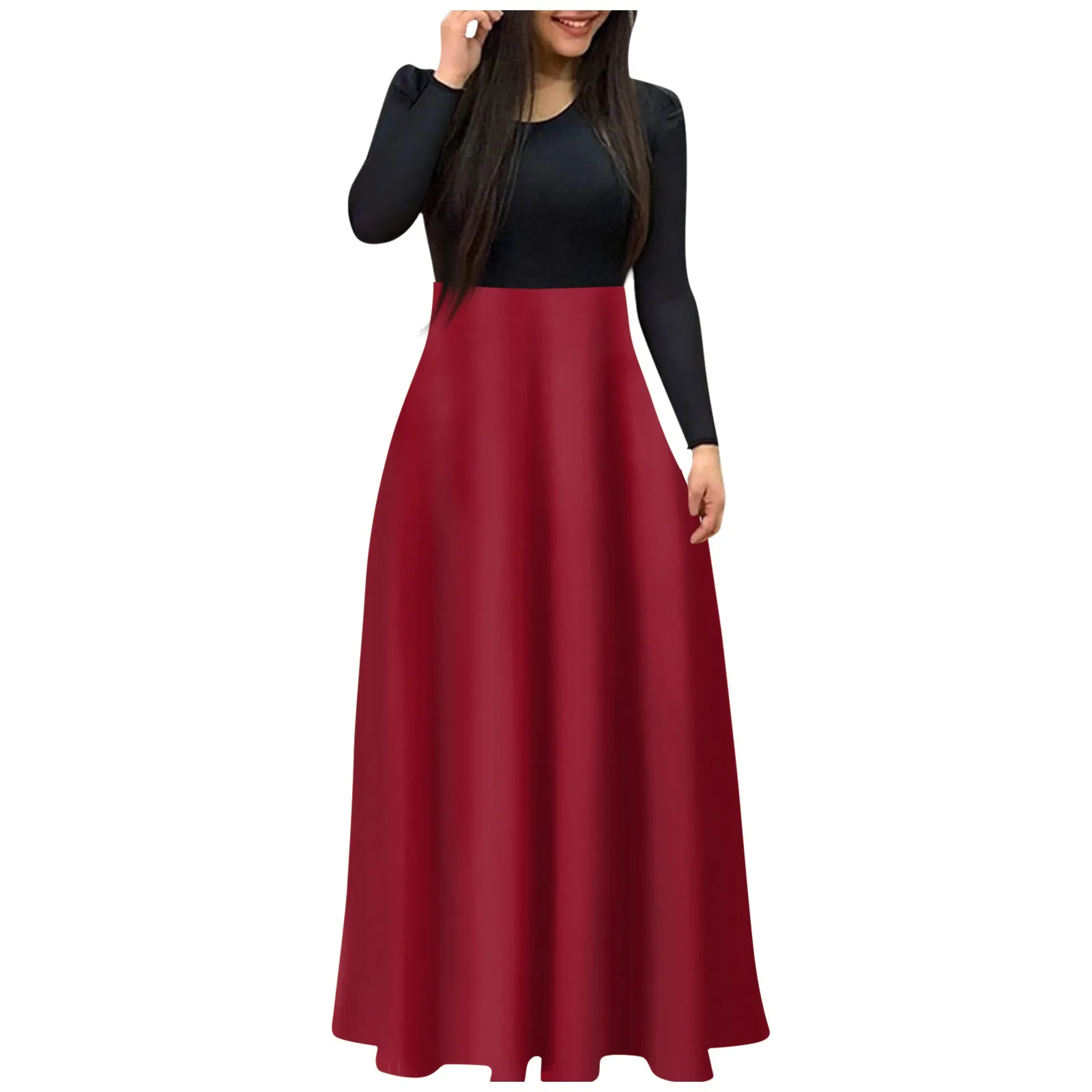 Women's Fashion Casual Solid Color Round Neck Long Sleeve Oversized Maxi Dress Elegant Women's Dresses For Party платье женское 
Women's Fashion Casual Solid Color Round Neck Long Sleeve Oversized Maxi Dress Elegant Women's Dresses For Party платье женское